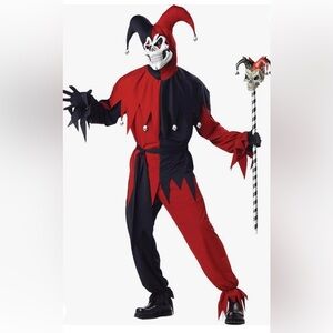 CLOWN COSTUME🃏 evil jester 🩸costume 🃏 SIZE ▪️ adult plus (48-52 )🤡 unisex🤡